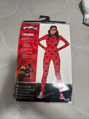 Miraculous Ladybug Womens Red and Black Polka Dot Costume